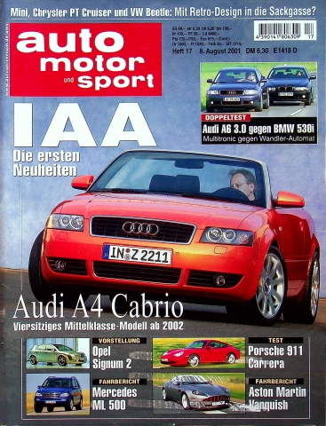 Deckblatt Auto Motor und Sport (17/2001)